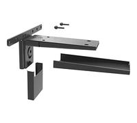 PEKA 600.0387.90 Pared Pecasa para tableros de Madera Maciza, Soporte Ajustable 30 kg, Chapa de Acero Negro, Plata