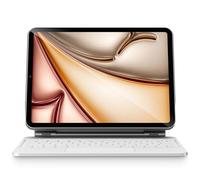 pekarejue Magic Keyboard - Funda para iPad Pro de 11 pulgadas (M4) 2024: Trackpad inteligente multitáctil, retroiluminación RGB, fila de funciones, blanco roto