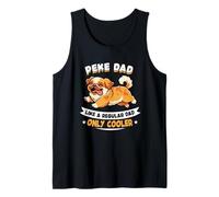 Peke Dad, Like A Regular Dad Only Cooler - Pekinese Dog Camiseta sin Mangas