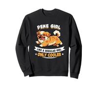 Peke Girl, Like A Regular Girl Only Cooler - Pekinese Dog Sudadera
