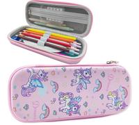 pekifaves Unicornio Estuches de Lápices para niñas, Unicorn Estuche Escolar Infantil, Papeleria Regalo, 22.5x10x4.3 cm, Color Rosa