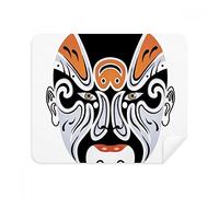 Peking Opera Mask Colorful Changbanpo - Juego de 2 gamuzas limpiadoras de pantalla de gamuza