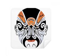 Peking Opera Mask colorido Changbanpo gafas de limpieza paño de limpieza de la pantalla del teléfono Limpiador de gamuza tela 2 piezas
