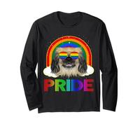 Pekingese Dog Glasses LGBT Rainbow Gay Lesbian LGBTQ Pride Manga Larga