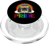 Pekingese Dog Glasses LGBT Rainbow Gay Lesbian LGBTQ Pride PopSockets PopGrip para MagSafe