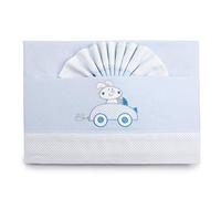 PEKITAS Bebe Juego De Sábanas Franela Conjunto 3 Pcs Mini-Cuna 50x80cm 100% Algodón Azul HECHO EN PORTUGAL