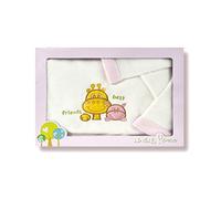 PEKITAS Bebe Juego De Sábanas Tipo Coralina 3 Piezas para Minicuna 50X80 CM 100% Algodón Hecho EN Portugal (Blanco Rosa Jirafa)
