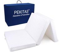 PEKITAS Colchón Cuna de Viaje Plegable 120x60 cm, 6 cm de Grosor, Bolsa de Transportes Incluida, Funda Desmontable Lavable, Colchoneta Espuma Colchón Parque Cuna Infantiles Suelo