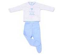 PEKITAS Conjunto Pijama Bebe Recien Nacido 100% Algodón Fabricado En Portugal Azul