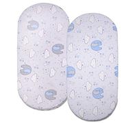PEKITAS Pack 2 Sábanas Bajeras Ajustable 75X33 72X33 CM Carrito Capazo Fabricado En España
