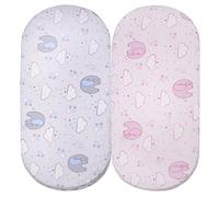 PEKITAS Pack 2 Sábanas Bajeras Ajustable 75X33 72X33 CM Carrito Capazo Fabricado En España