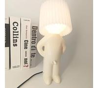 PEKJDS Lámpara creativa A Little Shy Man, lámpara de escritorio para niño travieso y hombre tímido, luz nocturna decorativa, blanca