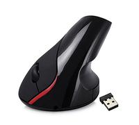 PEKKA 2.4 GHz Inalambrico Vertical Ergonomico Recargable 5D 2400DPI Raton para Juegos Negro