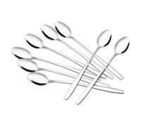 Pekky Cuchara de mango largo, cuchara de té helado de acero inoxidable, 12 piezas