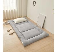 PeKmaR Colchón de Suelo Tatami Individual Futón Japonés Grueso Colchón para Dormir Portátil Colchón Plegable Enrollable para Niños Niñas Colchón de Dormitorio para Estudiantes Adultos,Gris,90x190cm
