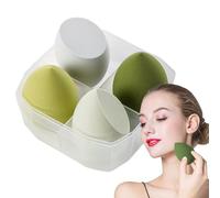 PEKMAR Esponja de Huevo de Maquillaje,4 esponjas sin látex para Maquillaje | Esponja de Maquillaje para una aplicación, Esponja de Belleza para líquido, Crema y Polvo, Cobertura Media