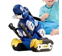 Pekoluta Juguete de Coche Dinosaurio Transformable con Colisión - Modelo de Helicóptero,Juguetes de Robot Convertible | para Niños Niñas Fiesta de Cumpleaños Regalo Hogar Sala Dormitorio Estudio