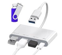 Pekoluta Mini dongle de Datos USB,Extensión de estación de Datos para computadora portátil | Concentrador USB accionado portátil, Adaptador de Puerto USB múltiple Divisor USB para computadoras de