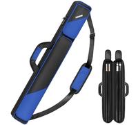 PEKREWS Funda para tacos de billar de 2 x 2 pulgadas, funda para palos de billar con 2 bolsillos con cremallera para accesorios, bolsa de transporte de poliéster resistente con asa de correa para el