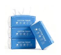 Pekrido Toallitas faciales de algodón, desechables, tejido ultra suave y limpieza profunda, sin pelusa, para pieles sensibles, desmaquillantes y bebés, paquete de 4, 60 unidades