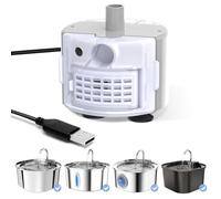 PEKTACO Bomba de Agua de Repuesto para Fuente de Agua de 3.2L/3,061.7 g automática de Acero Inoxidable para Mascotas