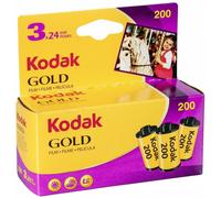 Pel cula KODAK 6033971 Gold 200 (morado/amarillo) - 3 rollos - 24 exposiciones por rollo