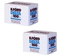 Pel cula profesional Ilford 1780624 Delta 100 en blanco y negro, ISO 100, 35 mm, 36 exposiciones, paquete de 2
