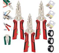 Pelacables 16 en 1 con probador de voltaje LED y crimpadora, Twister multifunción para electricistas y bricolaje, herramienta de corte de alambre resistente (1 unidad, verde)