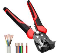 Pelacables Automático, Pelacables Electricista, 3 en 1 Pelar/Cortador/Engarce, para Pelar y Cortar Cables de 0,2-6 mm², gruesos, cables de cobre