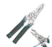 Pelacables cortador de alambre eléctrico, pinzas de cable eléctrico - Alicates de engarzado plegables,Herramienta de pelado de cables para mantenimiento doméstico, instalación de circuitos