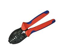 Pelacables/cortador/engarzadora Alicate for prensar a mano for terminales sin aislamiento de 1-10 mm², hexagonal después de engarzado Para pelar cables eléctricos y cortar cables