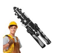 Pelacables, crimpadora de precisión resistente | Herramienta de crimpado pelacables eléctricos | para sujetar envolturas electricistas, profesionales, trabajos de terminales automotrices
