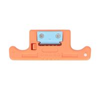Pelacables de fibra óptica de 5 hilos, pelacables longitudinal para cables de cinta de fibra de 1,9 a 3,0 mm, herramienta de pelado limpia con diseño de tapa abierta y hoja de (Naranja)