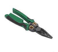 Pelacables eléctrico 8 en 1 con probador de voltaje, cortadores de cables resistentes y engarzadores para electricistas, alicates ergonómicos de acero de alto carbono para pelar varios calibres, negro