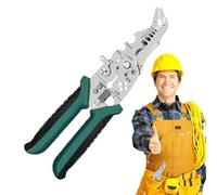 Pelacables eléctrico - Pinza de codo para crimpar cables - Pinza multifuncional para cables eléctricos - para taller, reparaciones, coches, edificios industriales y domésticos, garaje