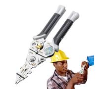 Pelacables Multifunción 12-en-1, Herramienta Eléctrica Para Pelar, Enrollar, Cortar, Apretar, Crimpar, Con Probador De Tensión | Conexión Y Tirado De Cables