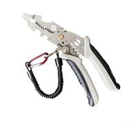 Pelacables multifunción, construcción de acero con funciones de crimpado, corte y pelado, para electricistas y uso doméstico (A)