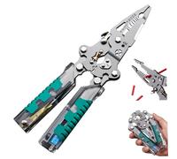 Pelacables multifuncional plegable con probador de voltaje 8, 5, juego de herramientas de electricista con cortador y engarzadora