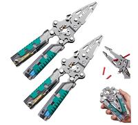 Pelacables multifuncional plegable con probador de voltaje 8, 5, juego de herramientas de electricista de 2 piezas con cortador y engarzadora