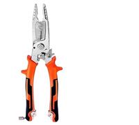 Pelacables multiusos 10 en 1, herramienta multifunción, alicates universales de alta resistencia, cortador de cables, herramienta manual for crimpar terminales, 22 cm, color naranja