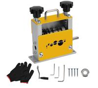 Pelacables para cables de 2-17 mm, pelacables eléctrico manual, peladora de cables con 9 canales y cuchillas, pelacables para reciclaje de desechos de cobre (amarillo)