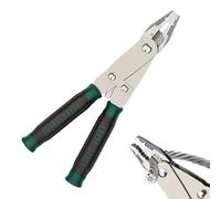 Pelacables, pinza de crimpar de nariz de acero inoxidable, pelacables, herramienta de mano - Para cortar, reparar, extracción de aluminio, cobre, circuitos, HVAC, enchufes, laboratorio, casa y Ele