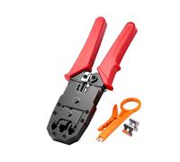 Pelacables y crimpadora para Cat6a Cat6 Cat5 8P6P Conector Modular Con Marcas de Escala Claras Y Herramienta Crimpadora Ethernet Con Marco Fuerte