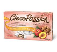 Peladillas de ciocopassion con sabor a melocotón y amargo.