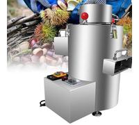 Pelador CastañAs, MáQuina AutomáTica Para Pelar CastañAs, Pelador AutomáTico De 12 Cuchillas Para Almendras/Avellanas, Control De Velocidad, Acero Inoxidable, No DañA Las CastañA, 0,5-2,5 Kg/Vez(220V)