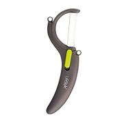 Pelador cerámico con mango de silicona color surtido, se gira horizontal y vertical. Herramienta para pelar alimentos con cuchilla cerámica. 15 x 17 x 1,5 cm