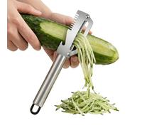 Pelador - Cortadora De Verduras 2 En 1 Con Abridor De Tapa De Corona Integrado, Mango Ergonómico | Pelador De Patatas, Zanahorias Y Pepinos De Acero Inoxidable, Ideal Para La Preparación De Comidas Di