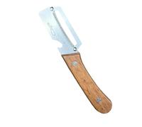 Pelador de acero inoxidable, 2 piezas, con función de abrebotellas, mango de acero/madera opcional, cepillado de caña de azúcar y piña, universal para pieles suaves y duras