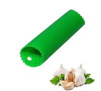 Pelador de ajos para quitar la piel, fácil de pelar los dientes de ajo con el mejor rodillo de silicona sin olor, herramienta de cocina sin olor con puntos de onda internos (verde)