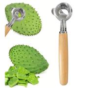 Pelador de cactus, cortador de en rodajas con mango de madera - Herramienta multifunción manual para cocina